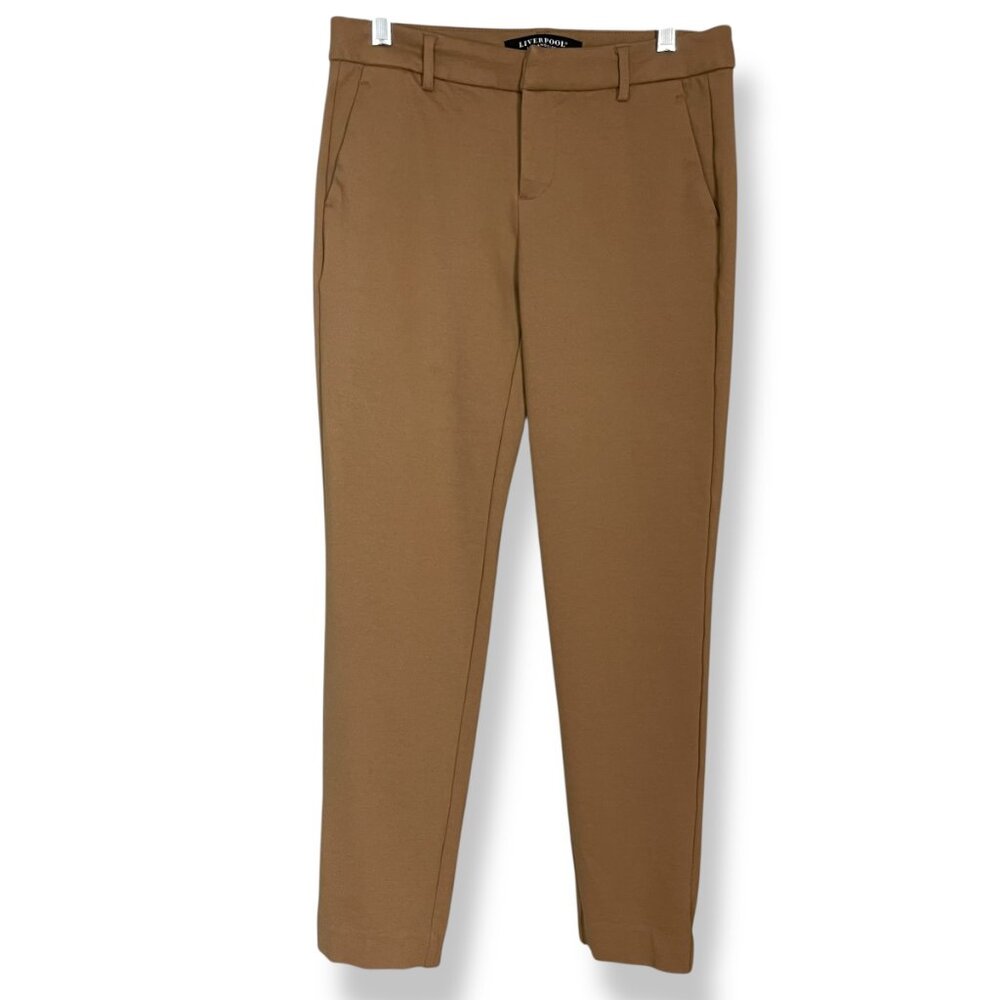 Liverpool Kelsey Knit Trouser Pants Size 0 / 25 Maple Brown Women Super‎ Stretch